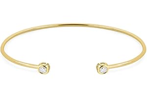 2 Stone Diamond Cuff Bangle Bracelet for Women