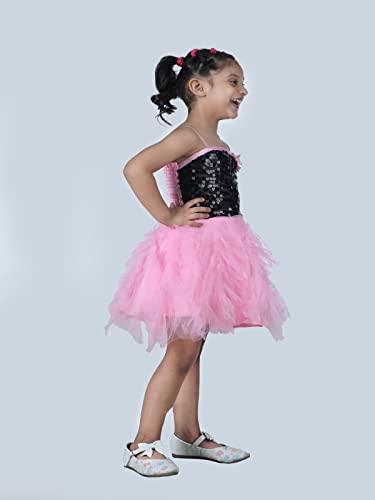 Image of BookMyCostume Pink & Black Frock Annual Day Dance Girls Fancy Dress Costume - Premium