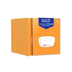 TARGET PUBLICATIONS Small Square Maths Notebooks for Kids and Students | 172 Ruled Pages | Maths Practice Books for Children | 15.5 cm x 19 cm Approx | Hard Bound Cover | Pack of 15 | GSM 58