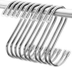 Stainless Steel S-Hooks - Chrome Towel Hangers (Set of 5) -1