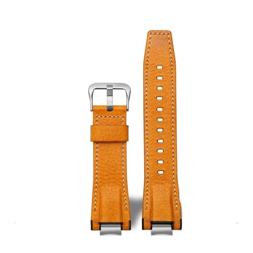 BYJQWKSQA Compatible With Casio MTG-B3000 Italian Leather Strap MTG B3000 Cowhide Watch Strap Modified Stainless Steel Adapters 