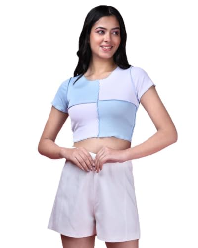 Image of Noble Monk Women Cotton Blend Casual Fit Stylish Tops | Casual Crop Top's | Tshirt