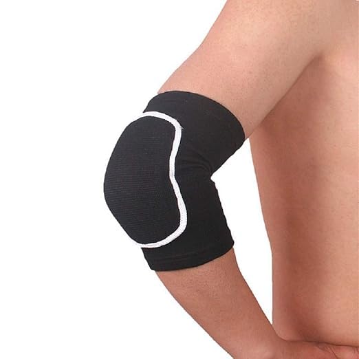 1pair Wezxrauo Thickened Elbow Pads for Fitness - Breathable & Non-Slip Arm Support, Ergonomic Design for Weight Lifting, Tennis, Dance, Volleyball & Cross Training
