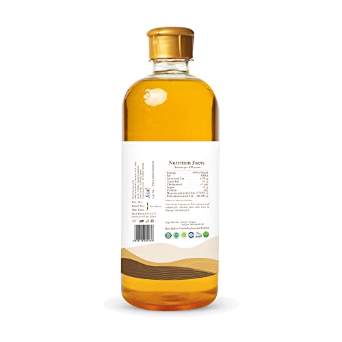 Image of Multano Pro Cold Pressed Mustard Oil 100% Pure Extra Virgin Kachi Ghani Yellow Mustard Oil For Cooking, Hair, Skin & Body Massage | Shuddh Peeli Sarso Ka Tel (500ML)