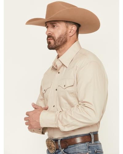 MENS RED SOLID LONG SLEEVE WESTERN BUTTON SHIRT TALL FIT2