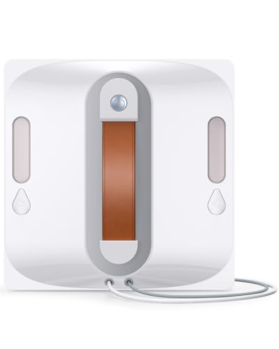 Fensterputzroboter 6500 Pa, Fensterreinigungsroboter mit 2-Fach-Sprühsystem, intelligenter Routenplanung, 80-ml-Wassertank, 8-stufigem Sicherheitssystem und Randerkennung, für Innen- und Außenfenster