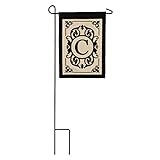 Cambridge Monogram Garden Applique Flag, Letter C - 13 x 1 x 18 Inches