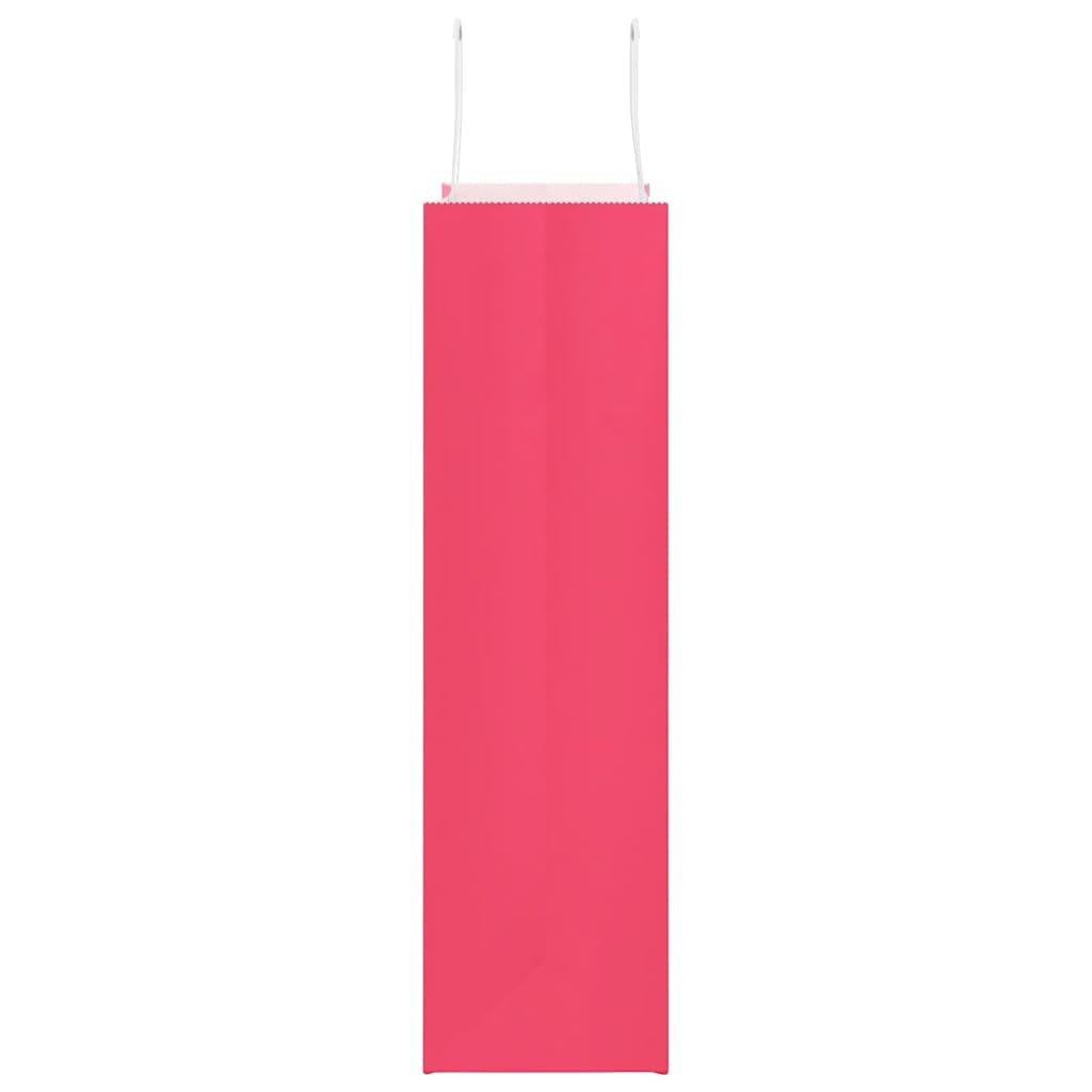 vidaXL Bolsas de Papel con Asas 250 uds Rosa 32x12x42 cm
