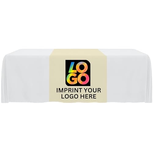 Vibrant Full-Color Custom Table Runner 30" x 90" (Ivory, Qty 2)