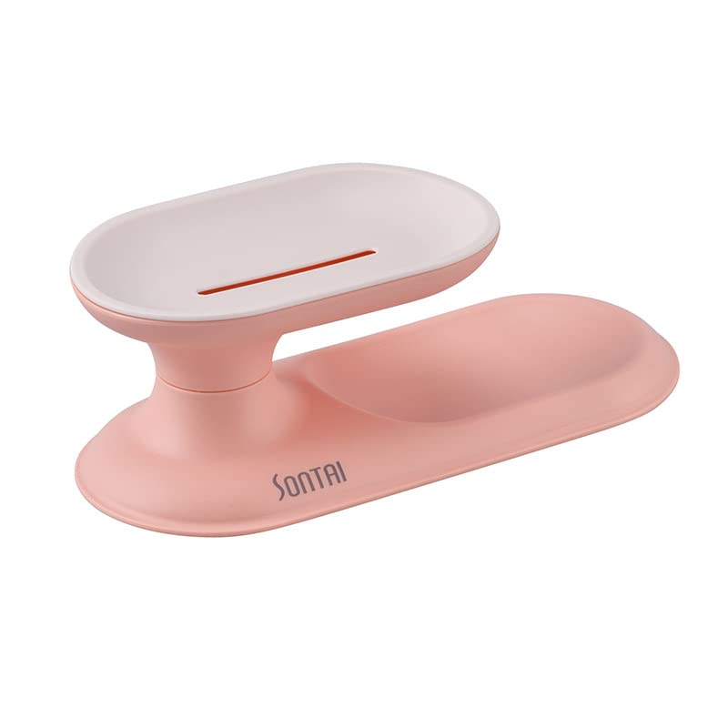Porte-savon double avec drainage rapide et support amovible