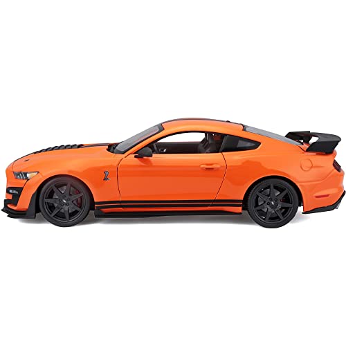 Maisto Modelo Escala 1:18 Compatible Mustang Shelby GT500 2020 Naranja miniatura 4