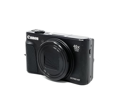 Canon SX740 HS PowerShot Digitalkamera Schwarz - Praktische Kompaktkamera mit 4K Auflösung und hybridem Autofokus - Canon Powershot Kamera mit 40x optischem Zoom - Auto-Transfer per WLAN und Bluetooth Canon SX740 HS PowerShot Digitalkamera Schwarz - Praktische Kompaktkamera mit 4K Auflösung und hybridem Autofokus - Canon Powershot Kamera mit 40x optischem Zoom - Auto-Transfer per WLAN und Bluetooth