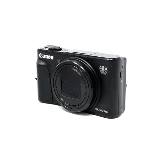 Canon SX740 HS PowerShot Digitalkamera Schwarz - Praktische Kompaktkamera mit 4K Auflösung und hybridem Autofokus - Canon Powershot Kamera mit 40x optischem Zoom - Auto-Transfer per WLAN und Bluetooth