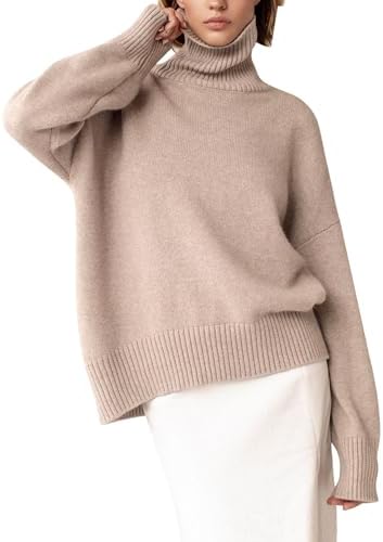 YKR Women's Turtleneck Sweater Chunky Long Sleeve Knitted Pullove...