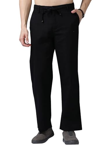 Image of Vogaan Men's Cotton Blend Casual Trousers Pants | Stylish Comfortable Trousers for Office Work and Outings