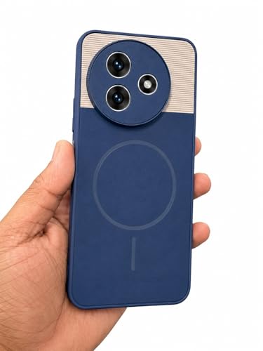 Image of Bintage Mac Safe Design Hard Slim Back Case | Soft Border Camera Protect | Dual PU Leather Finish Back Cover Compatible for Vivo Y39 5G - Royal Blue