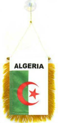 Wholesale lot 12 Algeria Mini Flag 4''x6'' Window Banner w/suction cup - Party Decorations Supplies For Parades - Prime Outside, Garden, Men Cave Decor Flag