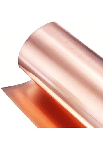 Image of ART IFACT 99.9% Pure Copper Foil /Sheet 1000mm Long X 50mm wide (0.1mm thick) for Art Crafts, Embossing, Vastu, Designing Embossing - Aviation Quality Copper (1 Meter, 0.1mm Thick X 2 Inch wide)