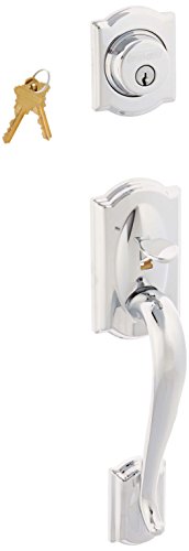 Schlage F58 CAM 625 Camelot Handleset Exterior, Bright Chrome (Exterior Half Only)