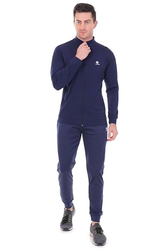 Image of BLUE STAR SHARK Men's Athletic Gym Running Sports Tracksuit | Regular Fit Sportswear | Nylon Zip Closure | Stand Collar Design | 2 Side Zipper Pockets | Comfortable & Stylish Track Suit for Men