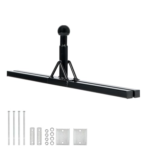 Wiltec Porte-vélos pour Timon Jusqu’à 80 kg en Acier, Adaptateur de Montage sur Timon pour remorques et caravanes