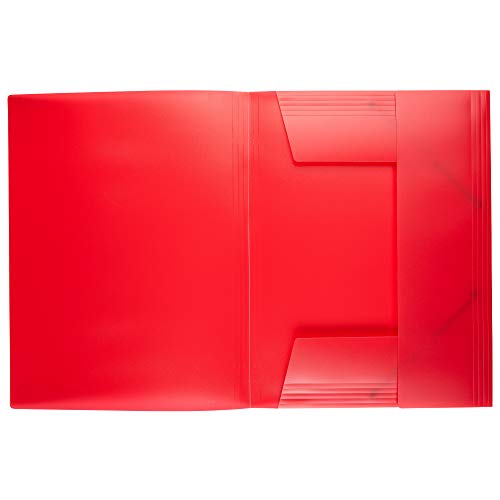 Idena 10378 - Sammelmappe mit Gummizug für DIN A3, aus Polypropylen, transluzent rot, 1 Stück