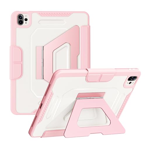 Coque iPad Air 11 M4 rose antichoc pour travailler au bureau ou étudier en mode portrait