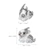 VICASKY 4pcs Easter Rabbit Figurines,Realistic Mini Furry Bicute Bunnies for Basket,Lifelike Bunny Animals Desktop Decorative Statue Ornaments Party Supplies