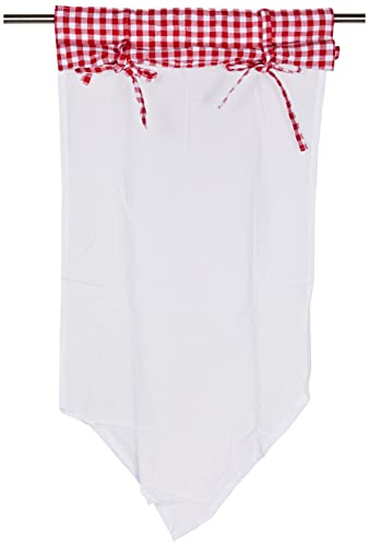 Soleil d'Ocre Brise-bise 45x90 cm Vichy Rouge, 100% Coton, 45 x 90 cm