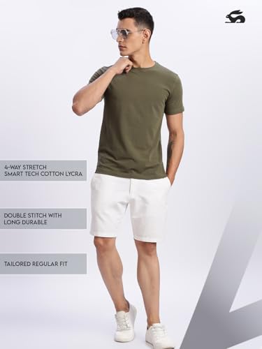 Image of ADRO Men's Cotton Solid Regular Fit T-Shirt