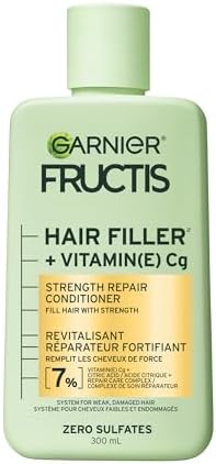 Garnier Fructis Hair Filler + Vitamin C Strength Repair Sulfate-Free Conditioner, for Weak Damaged Hair, up to 4X Less Breakage & 79% More Strength, 300ml