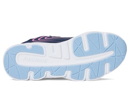 Saucony Kids (Vida) Wind 3 0 AC Sneaker, Navy/Pink, 1 Wide US Unisex Big_Kid3