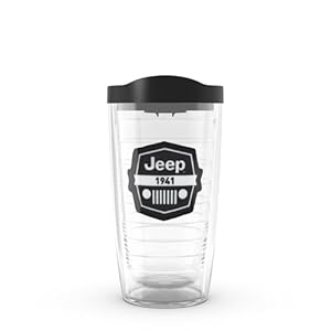 Tervis Jeep Made in USA Double Walled Insulated Tumbler Travel Cup Keeps Drinks Cold & Hot, 16oz, Logo
