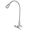 Meanyee 3W tactile Sensible en continu Dimmable flexible col de cygne Clip sur lampe de lecture de bureau Clamp lampe de chevet livre avec Dim LED affichage à LED réglable (blanc chaud 3000k-3200K)
