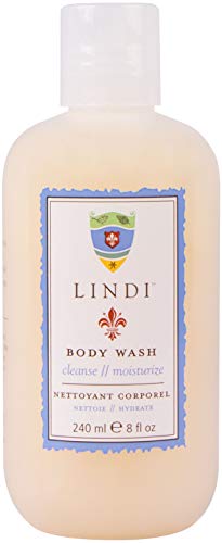 Lindi Skin Body Wash for Dry, Itchy & Sensitive Skin - Gentle, Non-Foaming Formula That Hydrates and Refreshes Your Body and Scalp - Relieves Painful Effects of Radiation Burn & Chemo Rash (8 fl oz)