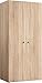 Produktbild trendteam smart living - Basics - Kleiderschrank - Eiche - Garderobenschrank mit 2 Türen, 1 Hutablage und 1 Kleiderstange - (BxHxT) 81 x 176 x 51 cm - Moderner Stil