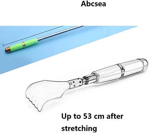 Image of Alexvyan Small Adjustable Portable Extendable Back Scratcher, Metal Stainless Steel Telescoping Itching Stick Tool (Pack of 1 - MagnetItching)