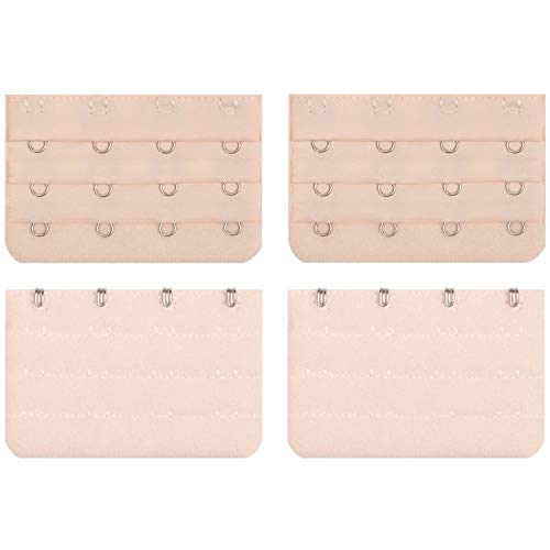 BEADNOVA Bra Extender 4 Hook Bra Back Clips Bra Strap Extender Bra Clasp (4pcs)