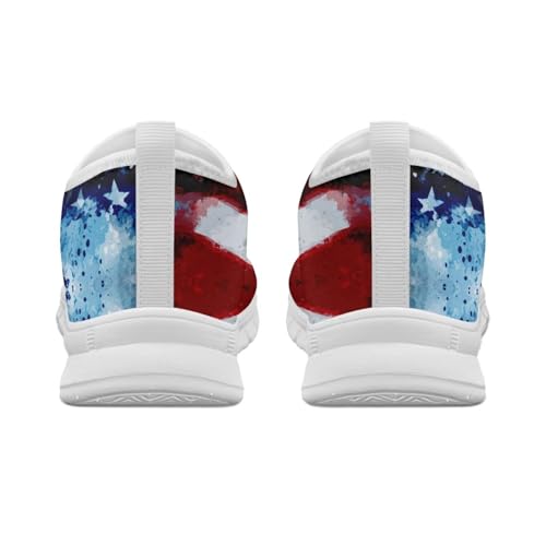 Image of Floral Sneakers for Women Colorful Art Shoes for Women Slip On Casual Work Shoes