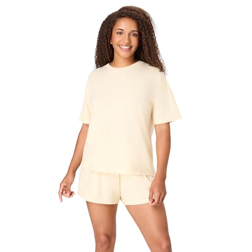 Image of Hanes Women's Pajamas Set, Comfywear Pajamas for Women Set, Originals SupertSoft Loungewear, T-Shirt & Sleep Shorts