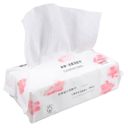 PATKAW 1ほうそう入り 使い捨てコッフェイスタオル 洗顔用 ウェットドライ兼用 メイク落としタオル 柔らかく衛生的 スキンケアやクレンジングに