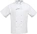Fame Fabrics 30725 C10PS Short Sleeves, 10 Buttons Chef Coat, White, MD
