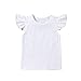 LYQTloml Toddler Baby Girls Ruffle Sleeve Shirt Plain Solid Sleeveless Tshirt Top Blouse Kids Casual Clothes