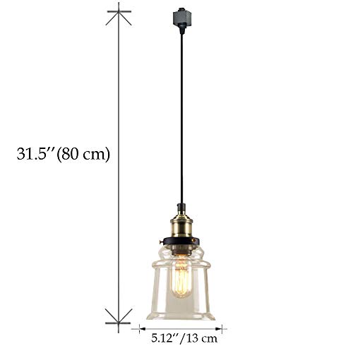 Kiven H-Type Track Lighting Industrial Kitchen Pendant Light - Antique Brass Hanging Fixture - Tb0213-80 Cm #TOP1