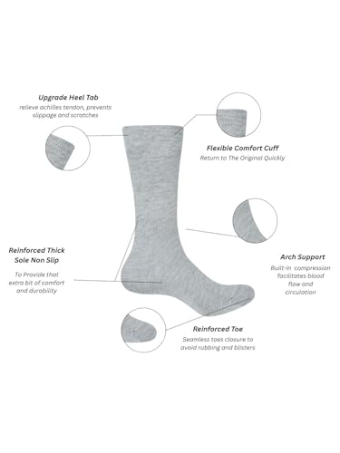 AJ DEZINES 3 Pack Mens Crew Socks Cushioned Athletic Sports Workout Moisture Wicking Socks2