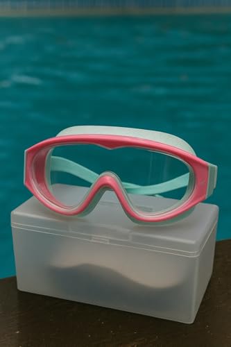 Image of VRT Kids /Men /Women Swimming Goggles Diving Goggles Anti Fog Silicone Waterproof Swimming Goggles (Pink & White)