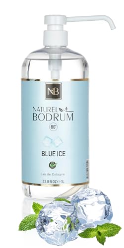 NATURAL BODRUM Blue Ice Summer Cologne for Men 1L (33.8