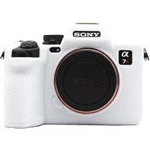 A7R V Camera Case, BMAOLLONGB Frosting Fullbody Thin Lightweight Silicone Camera Skin Body Rubber Cover Case for Sony Alpha A7R V White