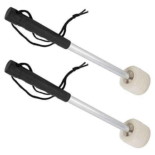 Baquetas con cabeza de fieltro de lana 2pcs agarre antideslizante miniatura 5