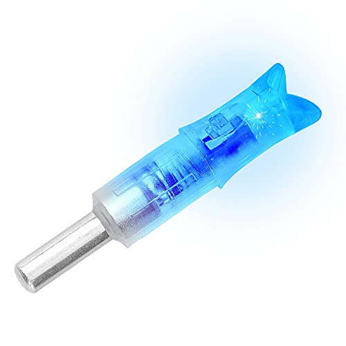 New Lighted Nocks for Arrows with .300/7.62mm Inside Diameter Led Nocks Arrow nocks with Switch Button for Archery Hunting 6 Pack